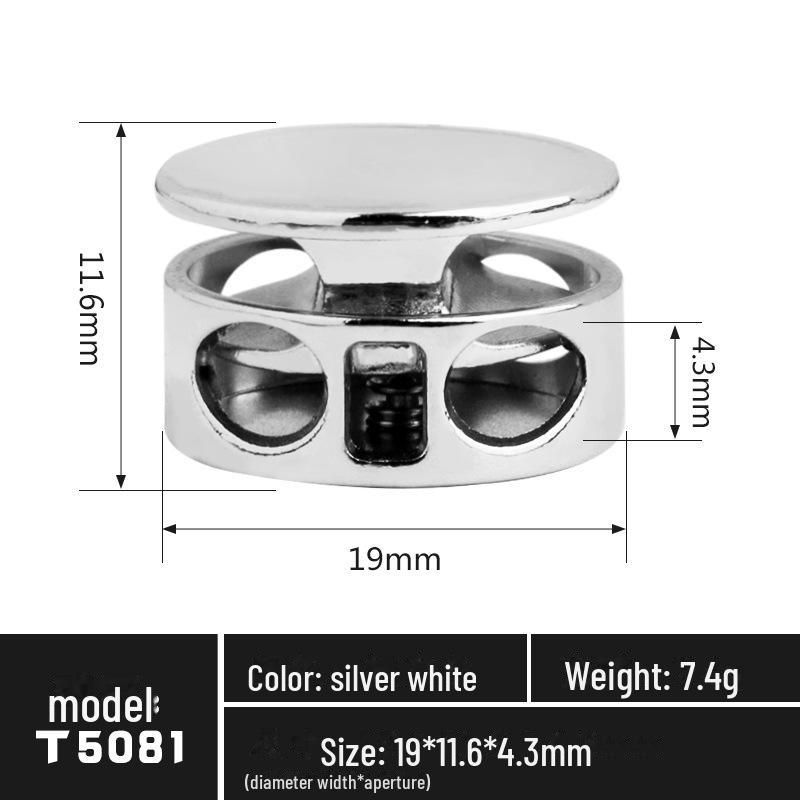 Регулируемый металлический пружинный шнур-замок для спортивной одежды