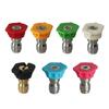 4/5/7pcs 1/4" Quick Connect Garden High Pressure Washer Spray Nozzle 0 15 25 40 Degree Watering Soap Nozzle Tip Garden Cleaning