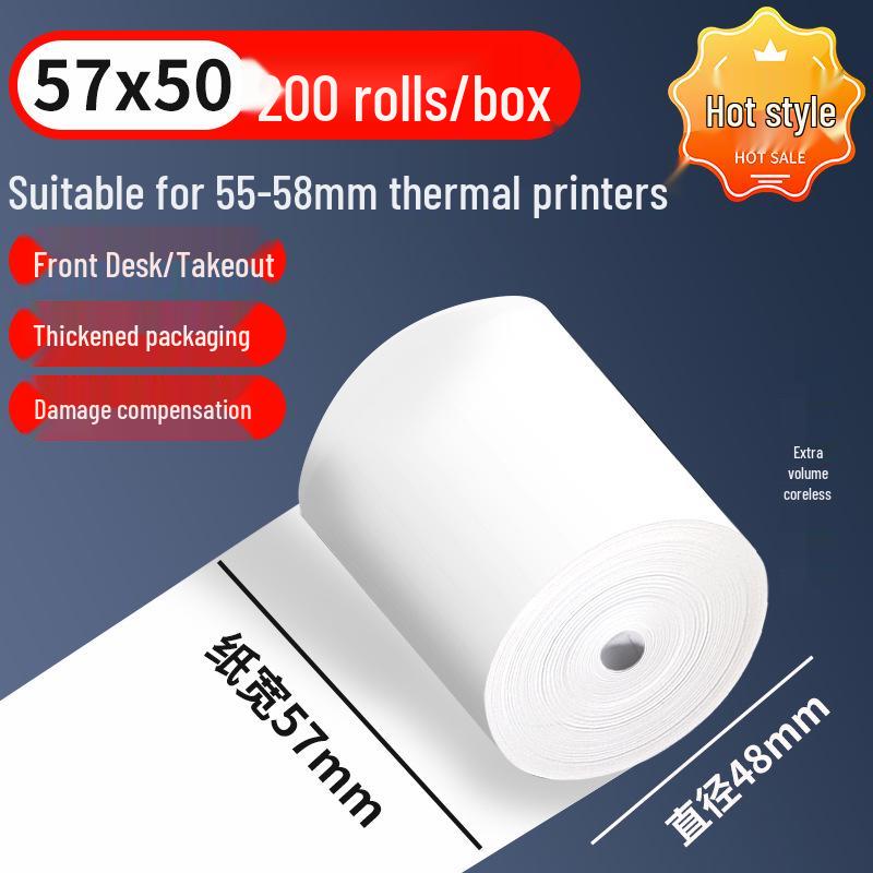 Mornsun Thermal Cash Register Paper: 57x50, 80x80, 80x60x50 – Suitable for Meow Meow Machine.