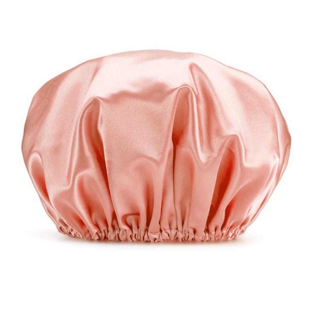 Double Side Waterproof Shower Caps Thickened Double Drying Hair Cap Hot Bath Hair Cap  for Women