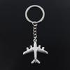 Лидер продаж, модный самолет 38x38 мм, кулон 30 мм, брелок для ключей, металлическая цепочка, серебристый цвет, мужской автомобильный подарок, сувенирный брелок