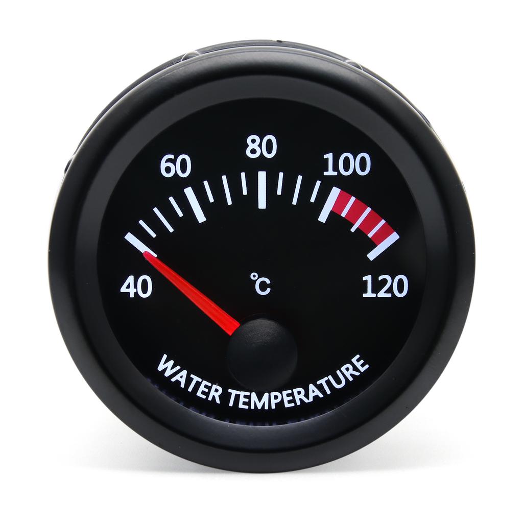 MAIMEIMI Pointer 40~120℃ Water Temperature Gauge With Sensor 10MM WHITE LED 52MM Water Temp Meter Indicator for Auto Car 12V