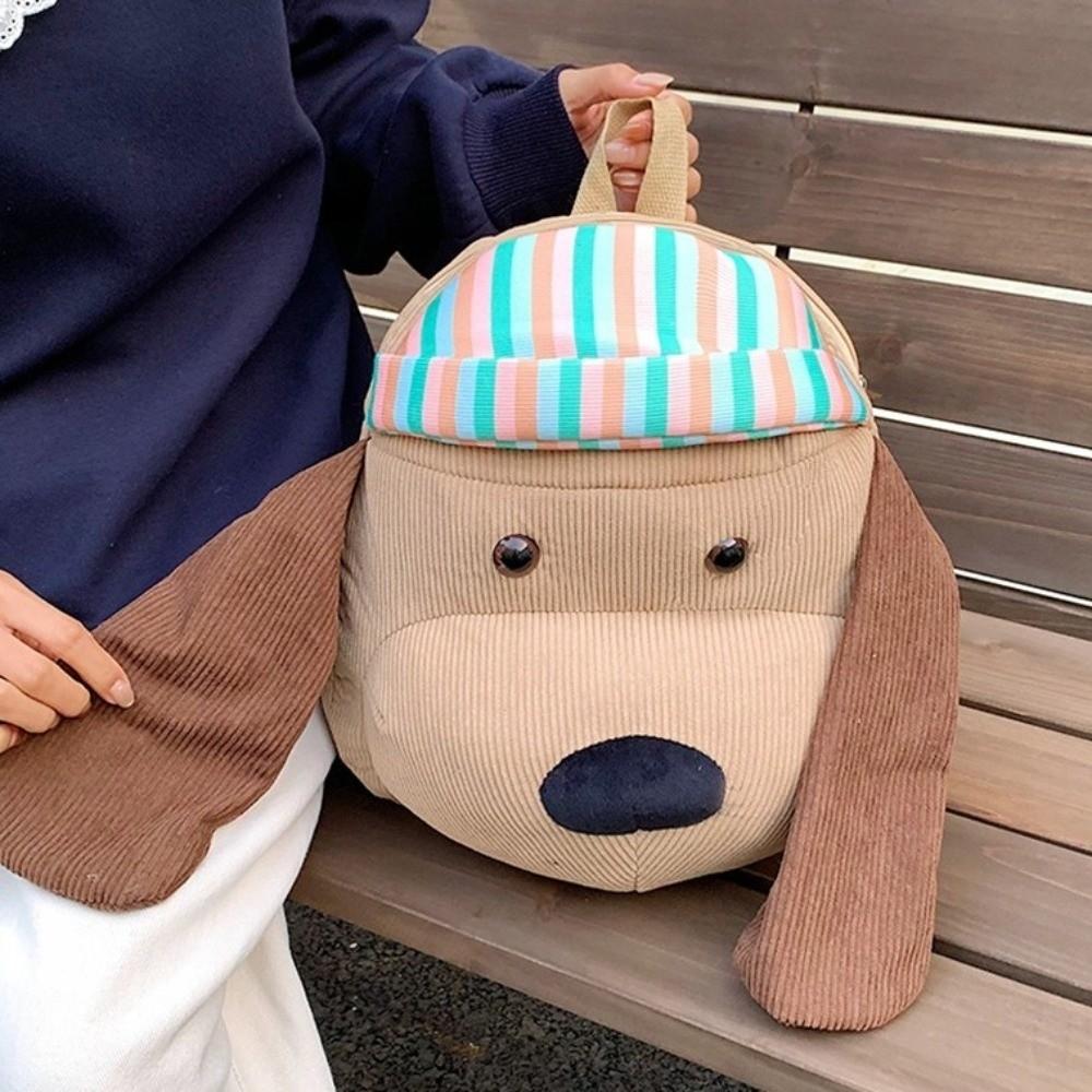 Versatile Cartoon Plush Backpack Stuffed Students School Bag Dog Plush Doll Knapsack Kid Girl Boy