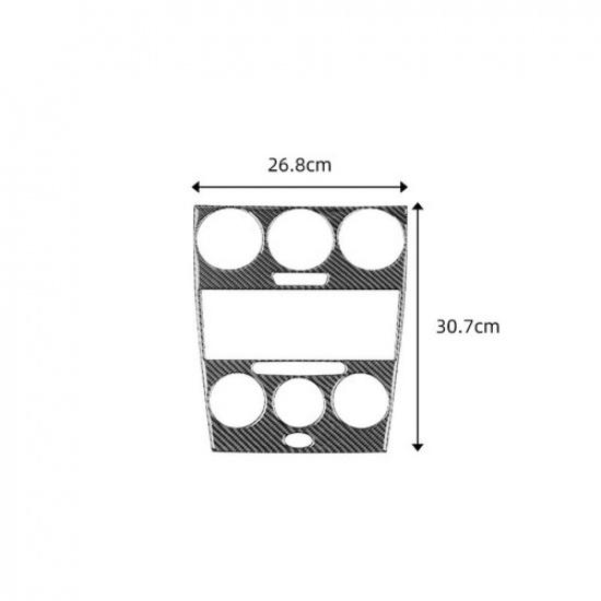 Наклейка-накладка на центральную панель управления из углеродного волокна для Mazda 6 2006 2007 2008