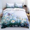 3D Design Flowers Duvet Cover Sets Bed Linens Bedding Set Quilt/Comforter Covers Pillowcases 240x220 Size Black Home Texitle