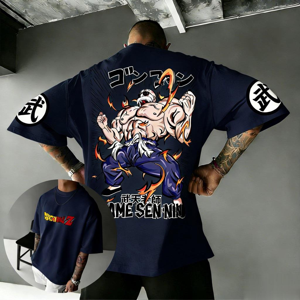 Футболка с аниме Dragon Ball для мужчин и женщин, хлопковая, с коротким рукавом, с графическим принтом Мастера Роши, японский стритвир, летние повседневные топы 2026 Y2k