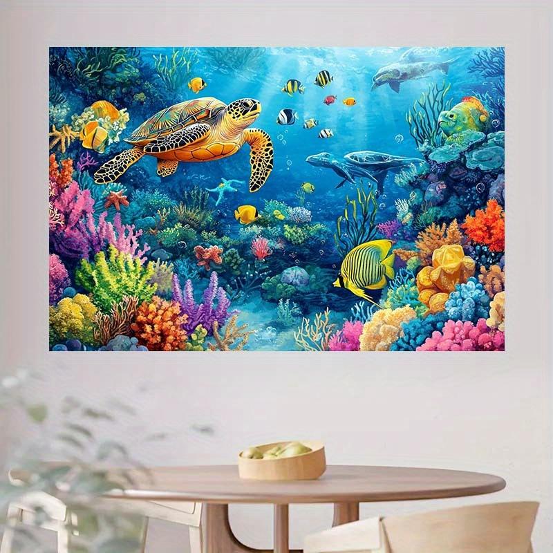 2D planar background - 1 piece, a vibrant underwater background.