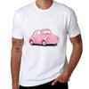 Cute Classic Pink Car Tshirt Lightweight Cooling Short Sleeve Tee