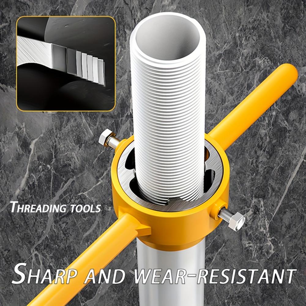 6шт. Набор плашек для пластиковых труб 1/2", 3/4", 1" 60°, конические инструменты для сантехнической резьбы, набор ключей для водопроводных труб, руководство по эксплуатации, ПВХ/NPT