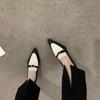Fashion FHANCHU 2025 Spring Leather Loafers Shoes,Women Pumps,Fashion High Heels,Slip On,Pointed Toe,Front Zip,Black,White,Dropship
