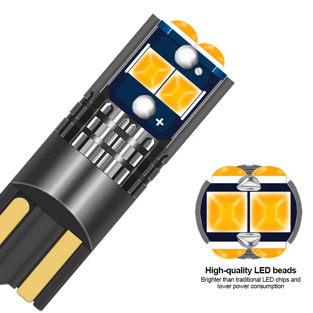 T10 Боковой свет автомобиля Несколько цветов Светодиодная лента Маркерная лампа Canbus Без ошибок DC 12V Лампы подсветки номерного знака автомобиля Сверхъяркие