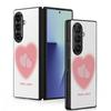 Прекрасный чехол с принтом макарон в форме сердца для Samsung Z Fold 8 Ultra 7 6 5, роскошная кожаная накладка, жесткая складная крышка для телефона для Galaxy Z Fold8 Fold7 Fold6