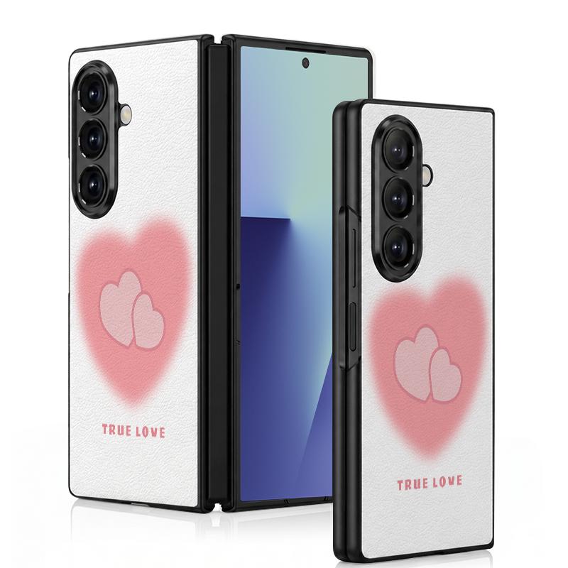 Прекрасный чехол с принтом макарон в форме сердца для Samsung Z Fold 8 Ultra 7 6 5, роскошная кожаная накладка, жесткая складная крышка для телефона для Galaxy Z Fold8 Fold7 Fold6