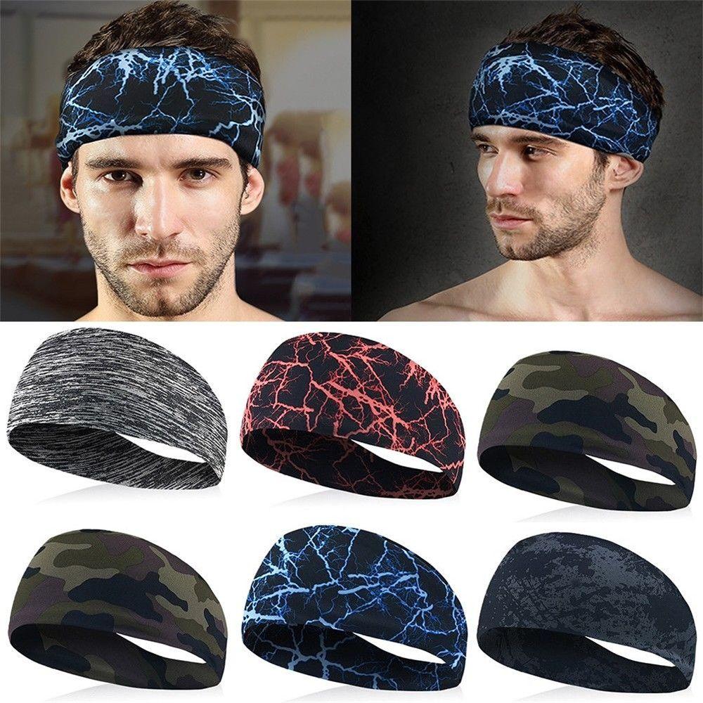 Unisex Cycling Gym Sport Hair Bands Sweat Headband Sweatband Stretch