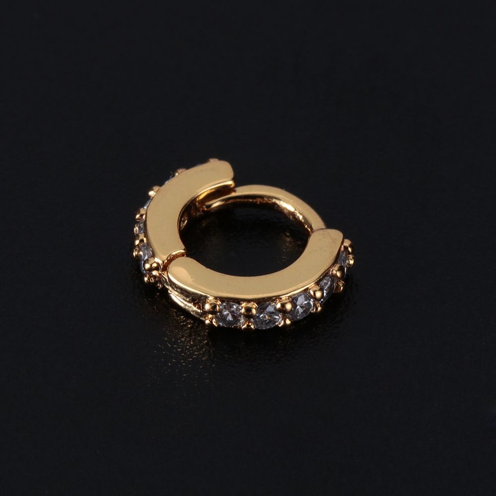Cartilage Tragus Daith Conch Snug Nose Ring Huggie Hoop Earring CZ Ear Piercing Body Jewelry