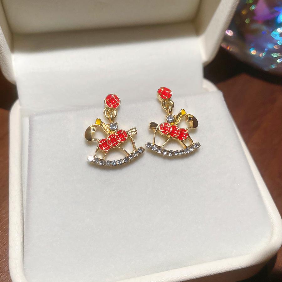 Silver Needle Monet Garden Drip Earrings French Court Style Exquisite Stud Earrings Design Sense Niche Light Luxury Earrings