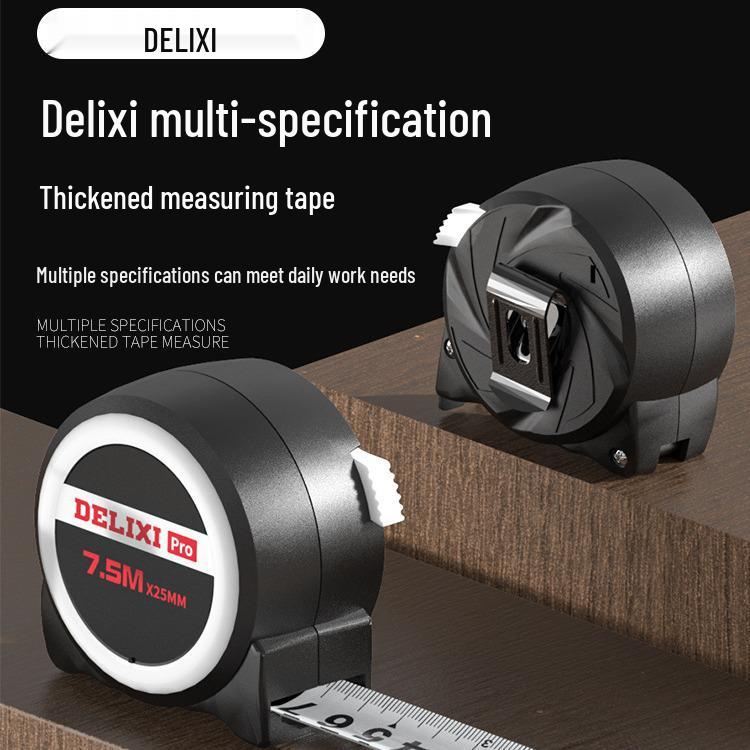 Стальная рулетка Delixi: Утолщенная и закаленная, варианты 5 м/3 м/10 м, прочная бытовая линейка