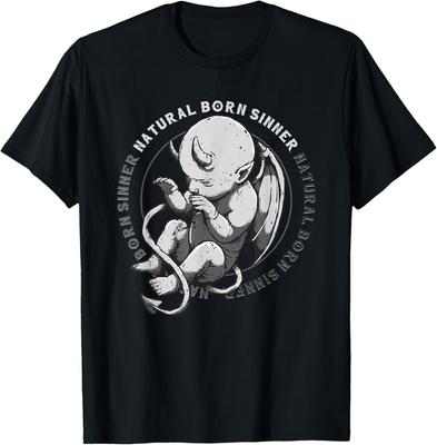 Футболка Natural Born Sinner Devil Baby Grunge Goth Emo Punk Gothic