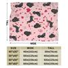 Dachshund Valentine's Day Fleece Blankets Dogs Animal Funny Throw Blankets for Home 150*125cm Quilt