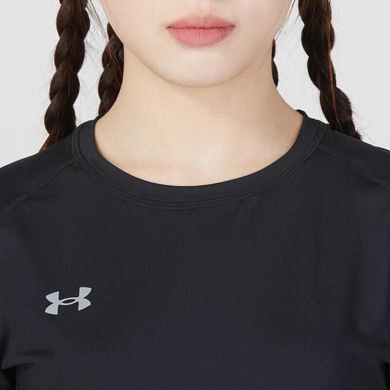 Under Armour Solid Color Quick-Dry Breathable Crew Neck Short Sleeve T-Shirt Straight Leg Training Sports Pants Casual Set 23500509-001+22500710-001