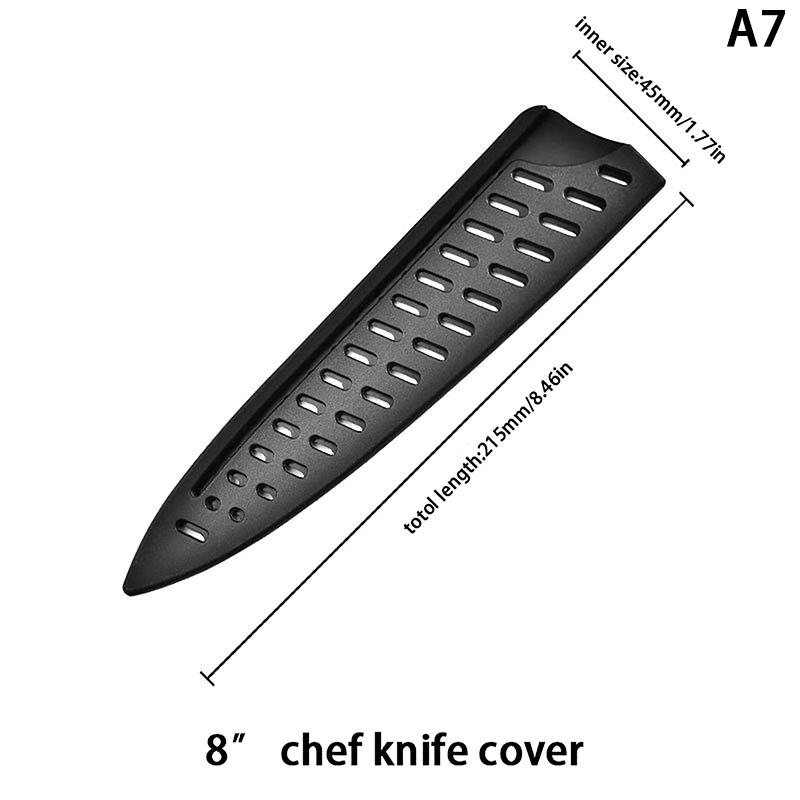 Kitchen Knife Sheath Black Plastic Knife Covers Knife Blade Protector Cover Edge Guards Case Boning Fruit Bread Chef Knife Tool