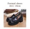 platform platform formal [Arisana] Loafers, shoes, girls, loafers, black, junior, shoes, 23.0cm