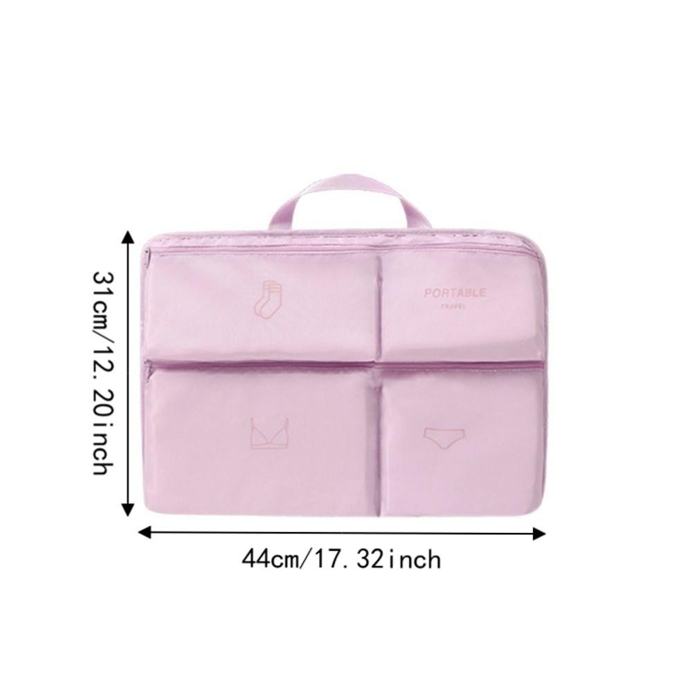 Large Capacity Hanging Clothes Bag 1 Compartments Foldable Closet Socks Dispenser With Handle Space-Saving
