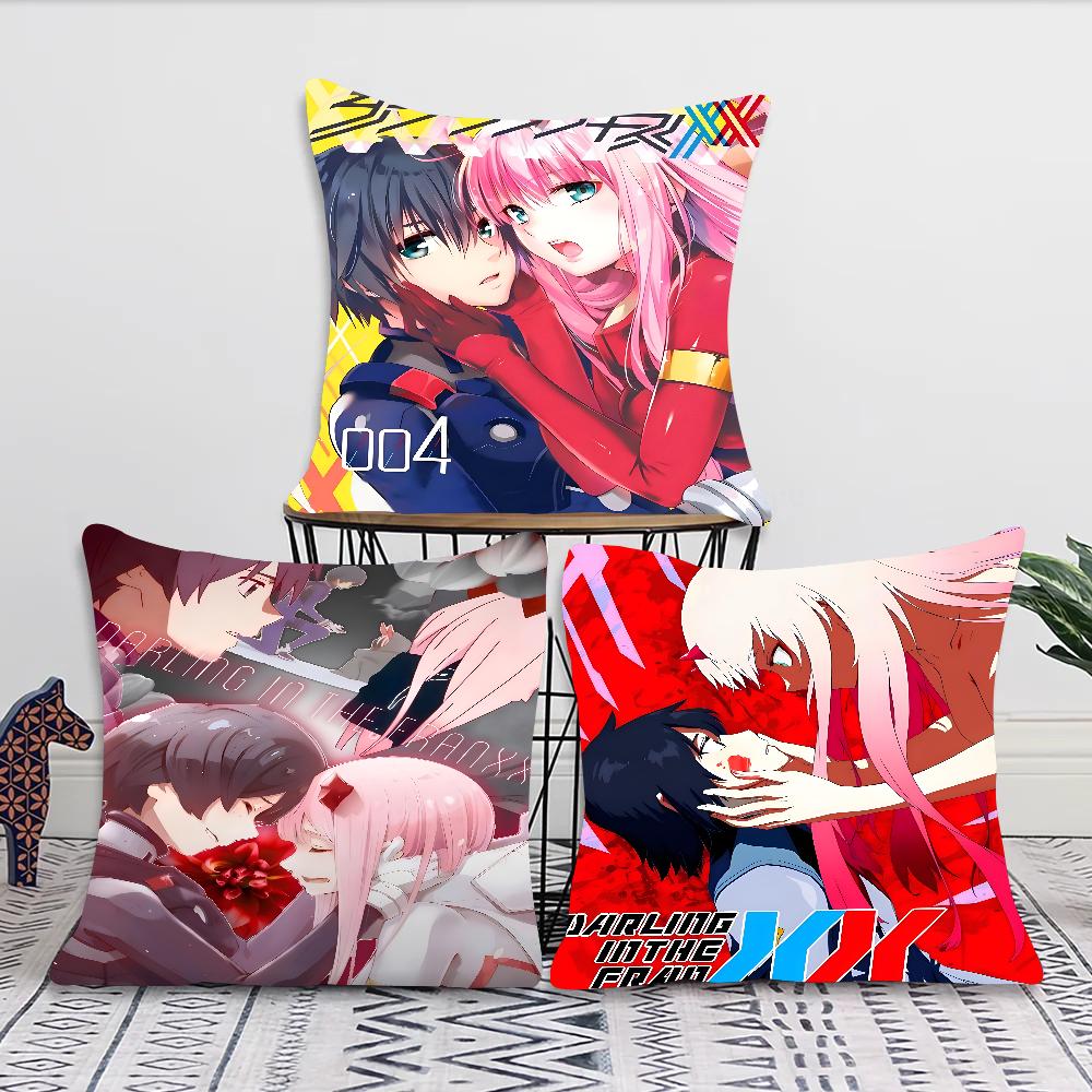 Аниме Darling In The Franxx Наволочка Квадратная Подушка Спальня Диван Досуг Комфорт Подушка Автомобиль Гостиная Домашний Декор