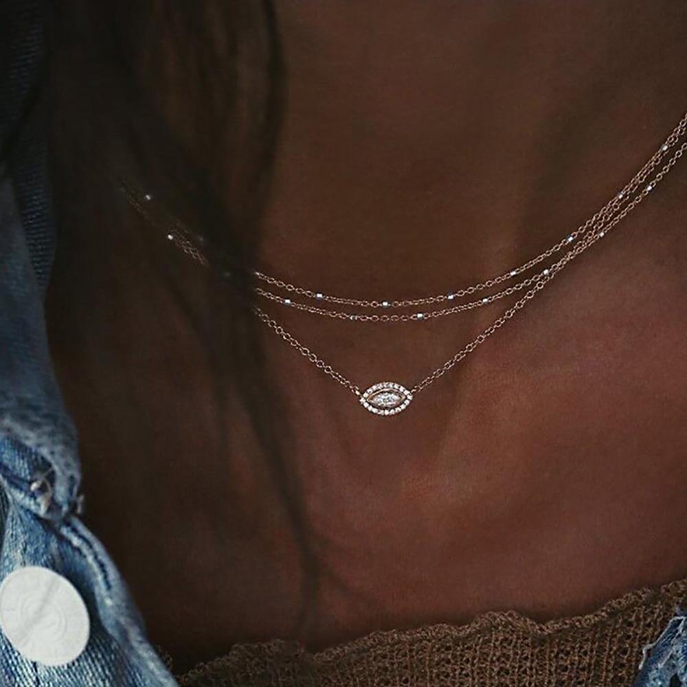 Ожерелье из нескольких цепочек с подвесками на ваш выбор