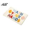 Stylish Indoor Door Mat Modern Bath Mat, Absorbent Non-Slip Bathroom Rug, Fun English Letters, Anti Slip Decor Machine Washable Cozy Rug for Tub Sink