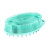 Bath Brush 2 In 1 Design Massage Cleansing Brush for Body And Head Silicone Body Exfoliating Scrubber with Anti-Slip Handle
