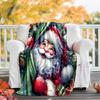 Christmas Santa Claus Theme Printed Blanket - Perfect for Couch, Bed, Travel & Outdoor Use | Machine Washable, Cozy & Durable.