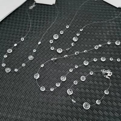 Ожерелье «Капля росы» ручной работы, серьги «Кристальная капля воды», модные серьги «Капля росы», свадебная вечеринка