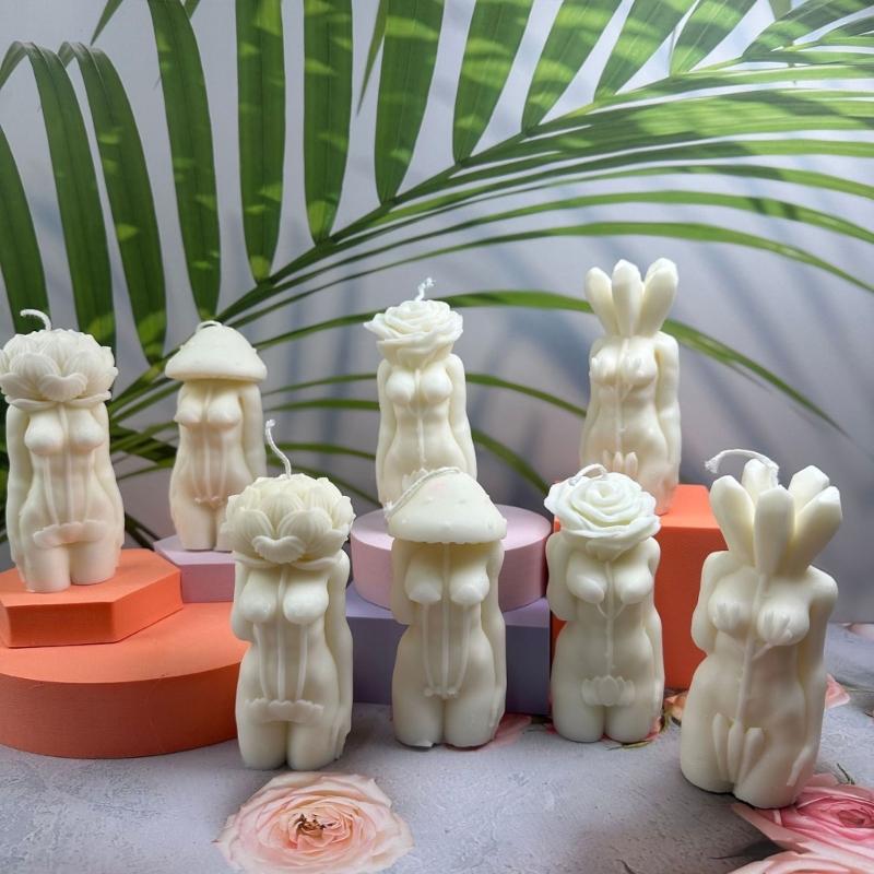 Форма для свечи Милые формы для литья DIY 3D силиконовая форма Человеческое тело Свеча Силиконовые формы для поделок для изготовления свечей