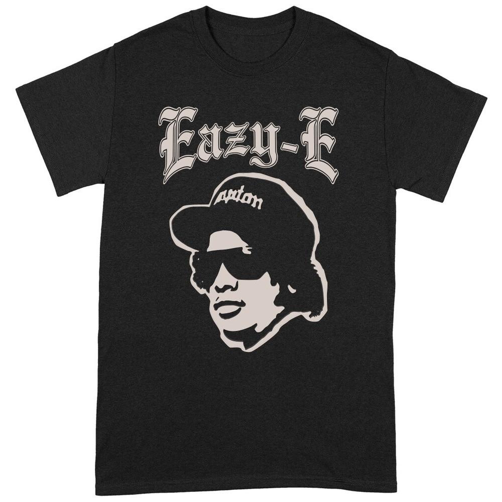 Eazy-E Vintage Face Stencil Black T-Shirt OFFICIAL