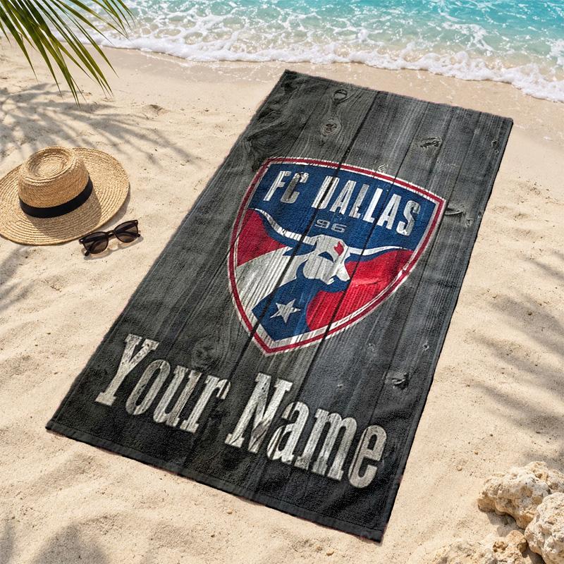 FC Dallas Custom Name Beach towels also serve as bath towels summer essential a musthave for the outdoors the beach and the pool