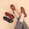 Black Loafers Genuine Leather Sneakers for Women 2024 Flat Heel Women's Autumn Shoes Ladies Cowhide Moccasin Woman Flats