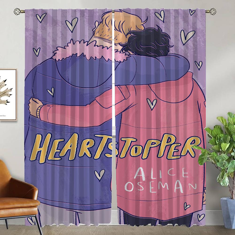 Шторы от комаров для гостиной, шторы Heartstopper, украшения на Хэллоуин, затемняющие шторы, 2 шт., разделительные жалюзи