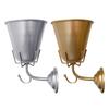 Silver Wall Mounted Brass Container Vase Multi Functional Hanging Organizer For Artificial Plant Mail Key And More