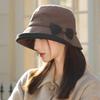 Осенняя женская шляпа с большими полями, подчеркивающая лицо, маленькая шляпа-ведро, повседневная универсальная шляпа-ведро, шляпа-клош с бантом