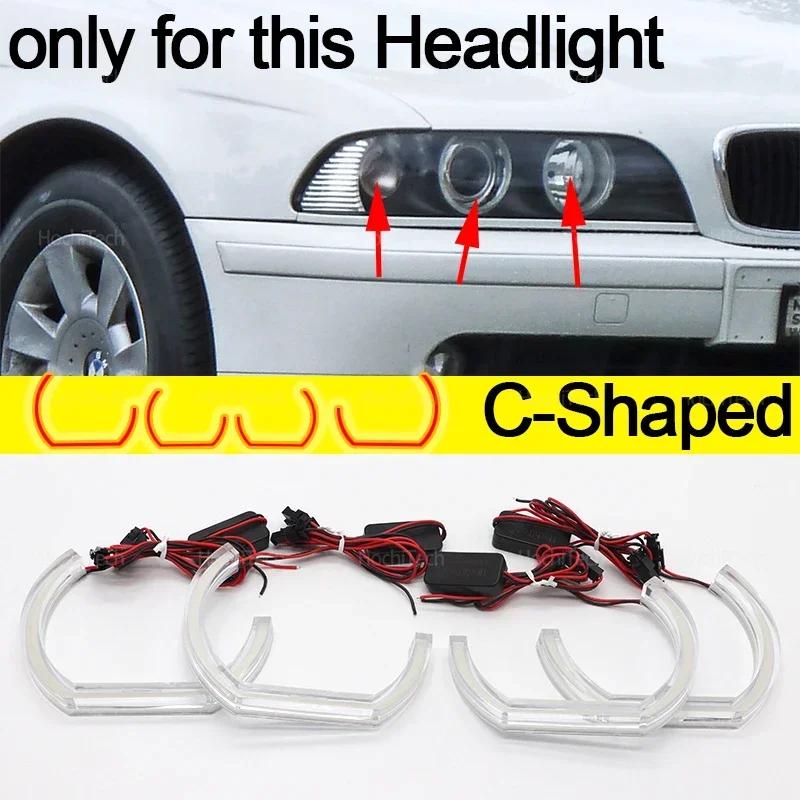 DRL LED Daytime Running Light New CS CSL Style Lemon Yellow Angel Eyes for BMW 5 Series E39 525i 528i 530i 540i 1997-2003