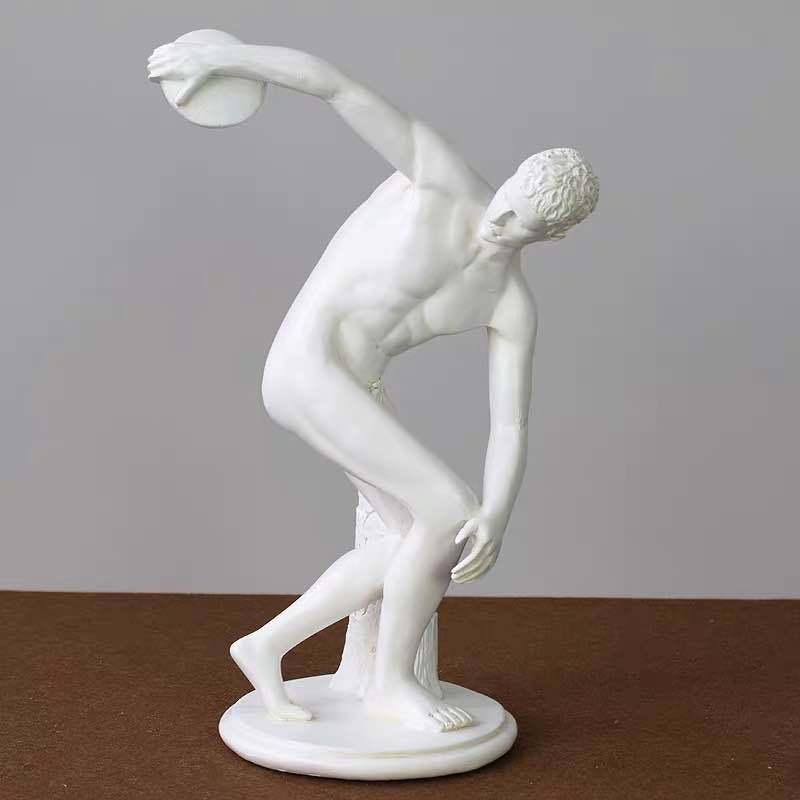 Легкая роскошная фигурка метателя диска скульптура украшение искусство мягкое украшение модель комната продажи офис книжный шкаф украшение