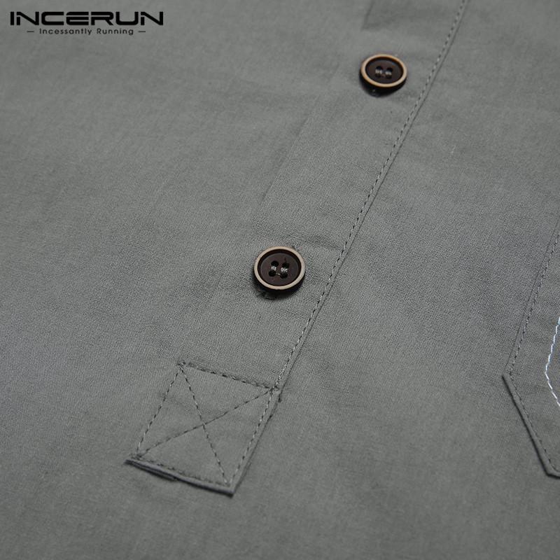 Мужская рубашка из хлопка с длинным рукавом