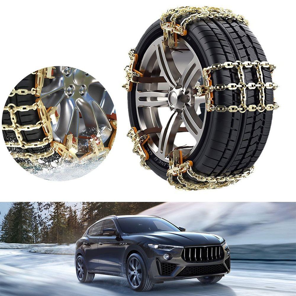 Thickened Stainless Steel Snow Chain Driving Safety Auto Anti-Skid Chain for Tire Width 165-285mm