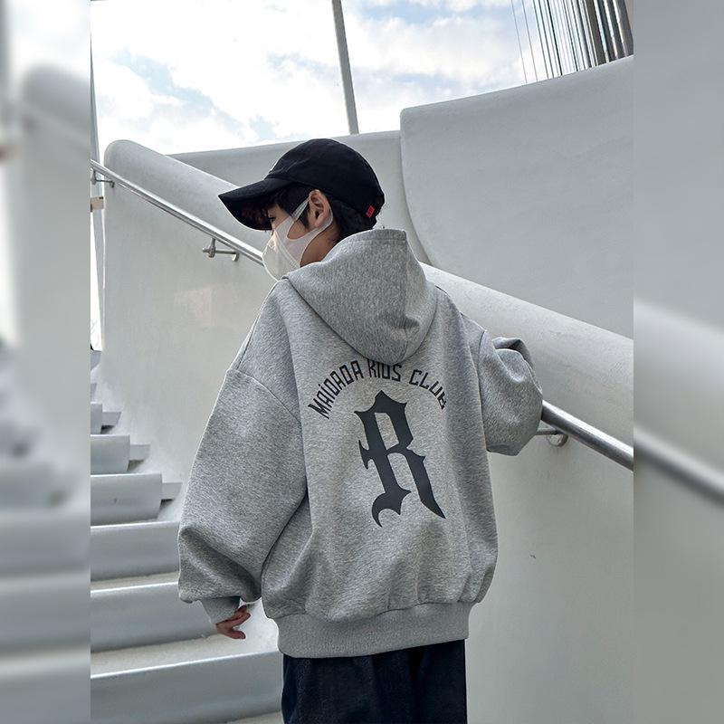 "Panda Yuanyuan Boys' Hoodie - Spring/Autumn Print, Thick, for Children"