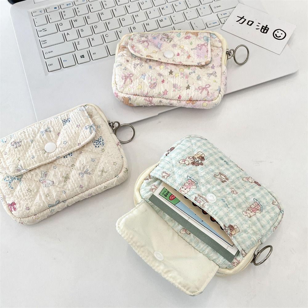 Korean Style Small Lipstick Bag Cartoon Printing Sanitary Napkin Storage Bag Cute Wallet  Outdoor