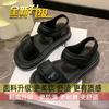 Popular Thick-soled Sports Sandals Women's Summer Wear French High-end 2025 New Flat-soled Versatile Roman Beach Shoes