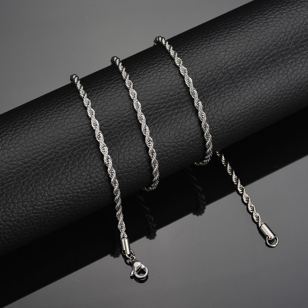 Серебряное ожерелье, очаровательное черное женское ювелирное изделие, мужское мужское хип-хоп, Золотая цепочка унисекс, цепочка в стиле панк, ожерелье, аксессуары из нержавеющей стали