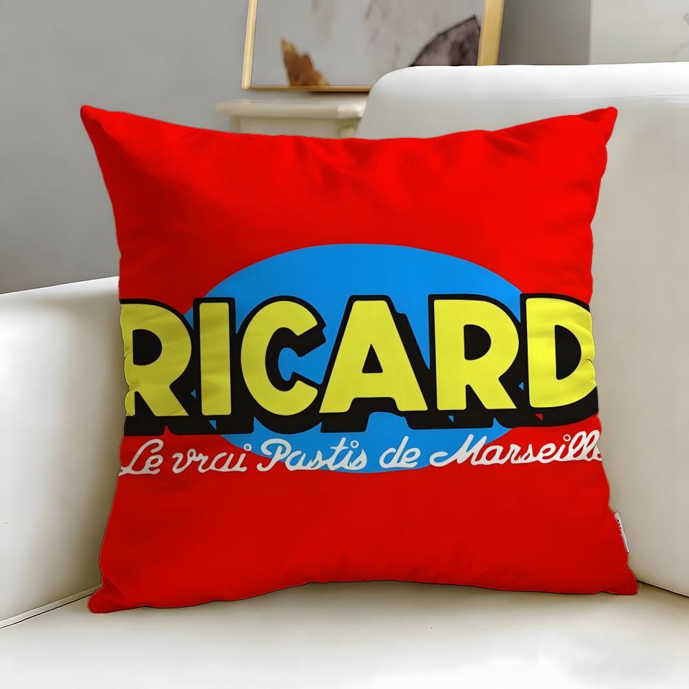 classic beverage brand Ricard Cushion Cover Soft & Easy-Wash Pillow Case – Versatile for Couch, Bed, Travel and Office