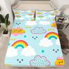 Color Rainbow Cloud Pattern Bed Hat Four-Piece Bedding Set Bedroom Dormitory Bedding Decoration